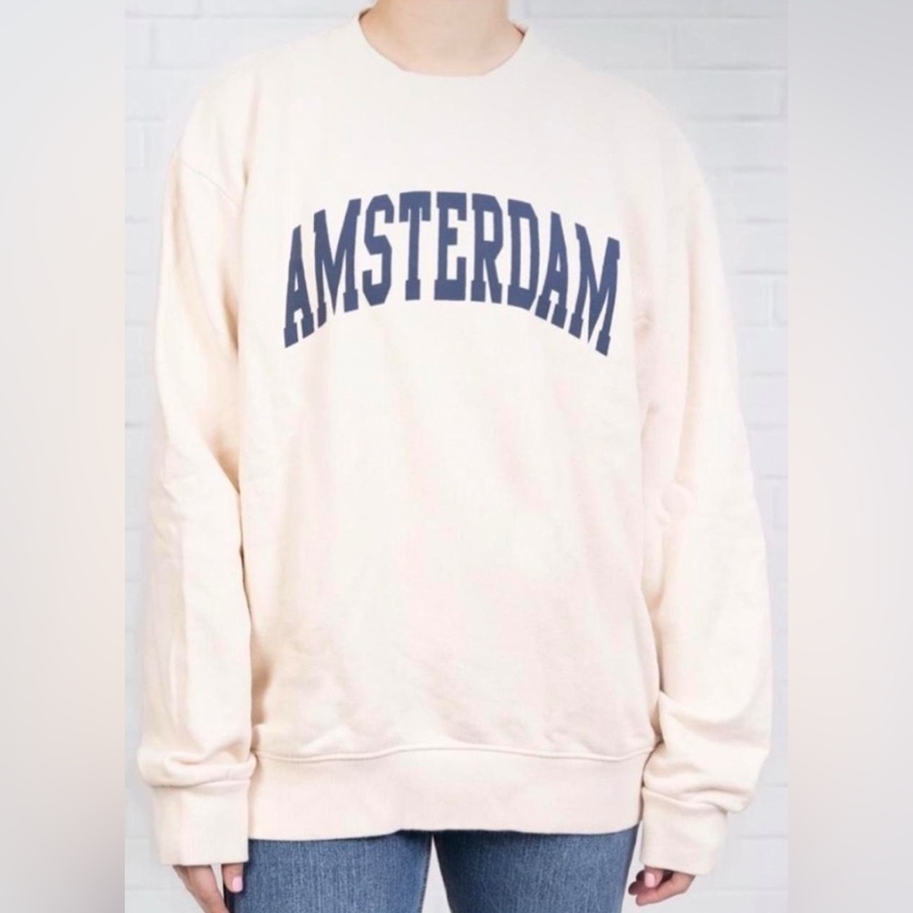 Brandy Melville Navy/Cream Amsterdam Print Women’s Sweatshirt